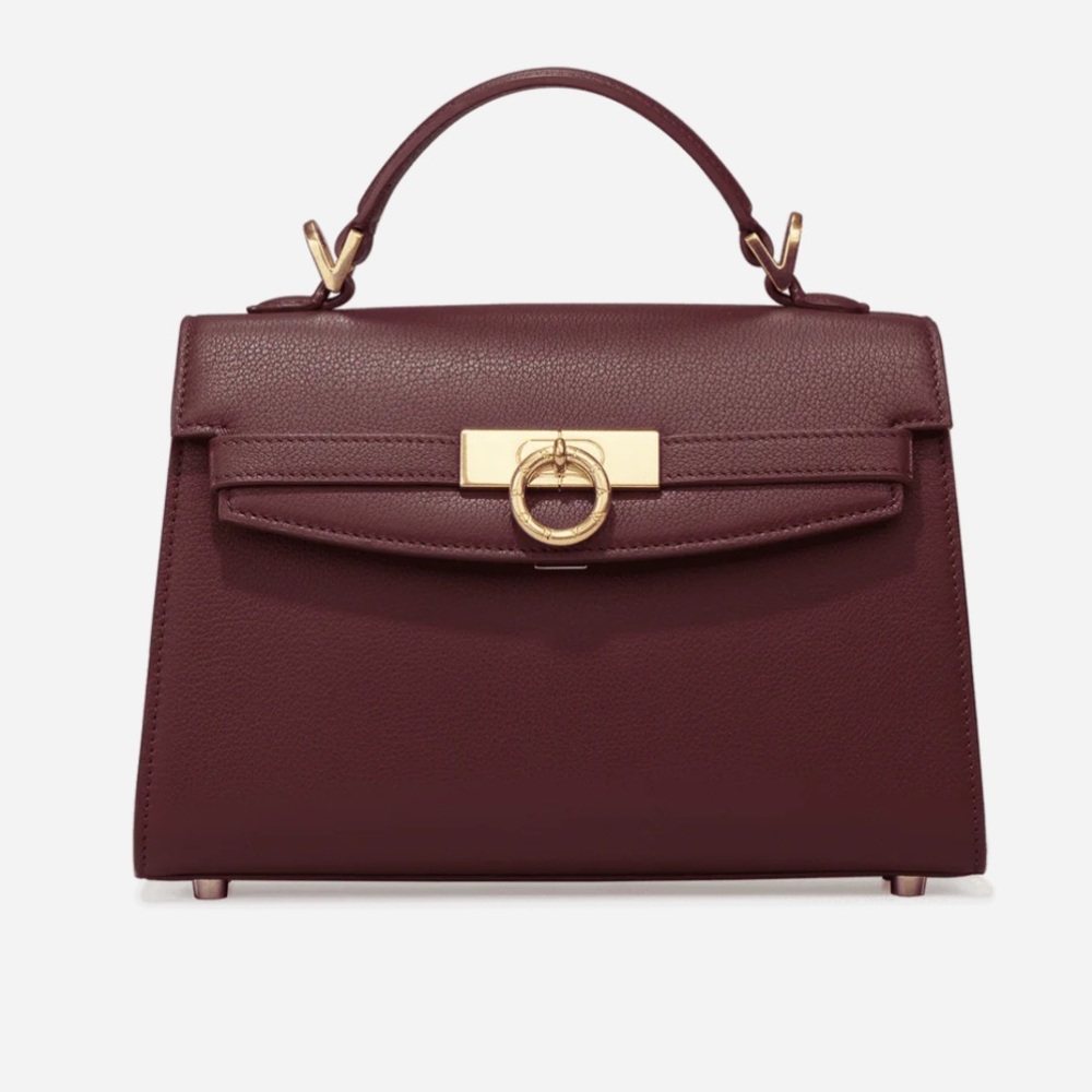 Parisa Wang Grace Top Handle Bag Eve in Burgundy Color